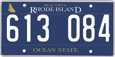 RI license plate 613084