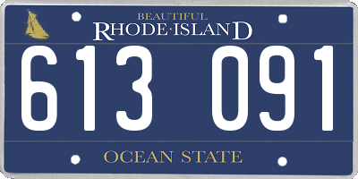 RI license plate 613091
