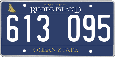 RI license plate 613095