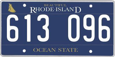 RI license plate 613096