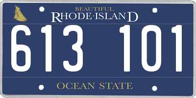 RI license plate 613101