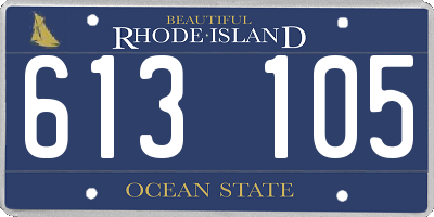RI license plate 613105