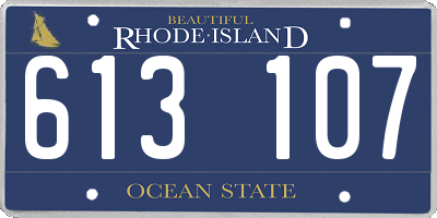 RI license plate 613107