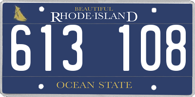 RI license plate 613108