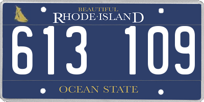 RI license plate 613109