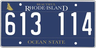 RI license plate 613114