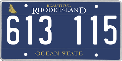 RI license plate 613115