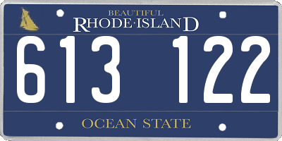 RI license plate 613122