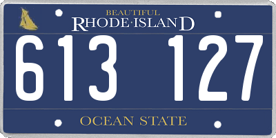 RI license plate 613127