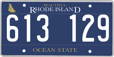RI license plate 613129