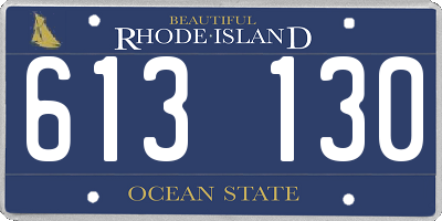 RI license plate 613130