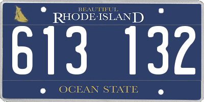 RI license plate 613132