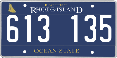 RI license plate 613135
