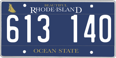 RI license plate 613140