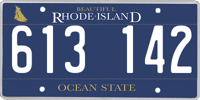 RI license plate 613142