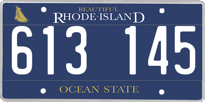 RI license plate 613145