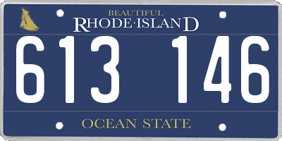 RI license plate 613146