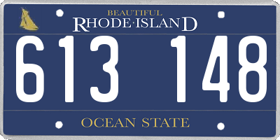 RI license plate 613148