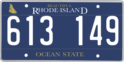 RI license plate 613149