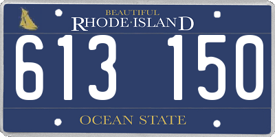 RI license plate 613150