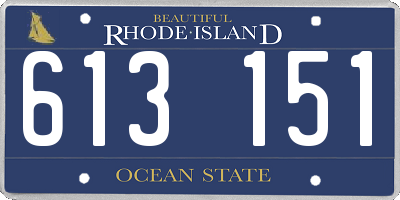 RI license plate 613151
