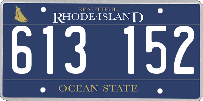 RI license plate 613152
