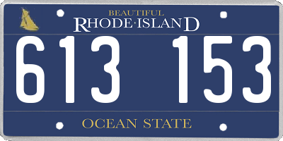 RI license plate 613153