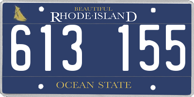 RI license plate 613155