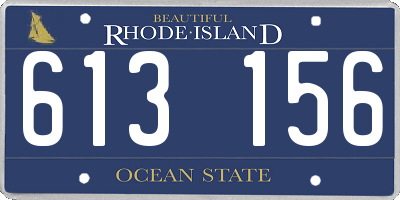 RI license plate 613156