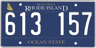 RI license plate 613157