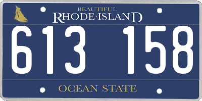 RI license plate 613158