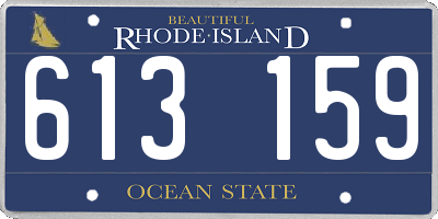 RI license plate 613159
