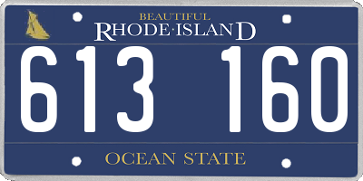 RI license plate 613160