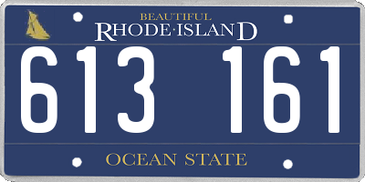 RI license plate 613161