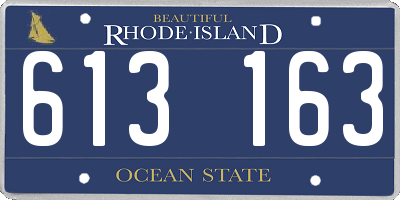 RI license plate 613163