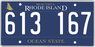 RI license plate 613167