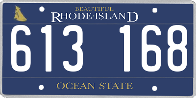 RI license plate 613168