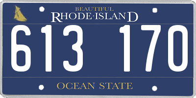 RI license plate 613170