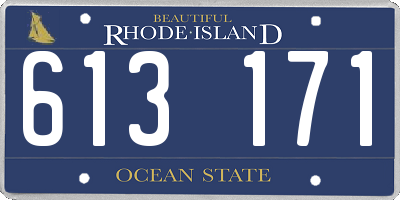 RI license plate 613171