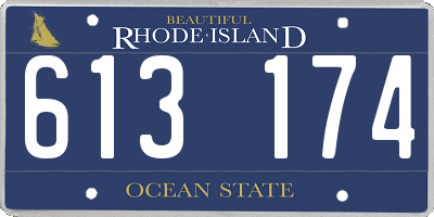 RI license plate 613174