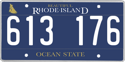 RI license plate 613176