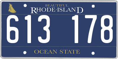RI license plate 613178