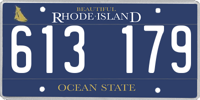 RI license plate 613179