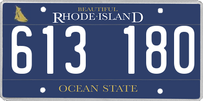 RI license plate 613180