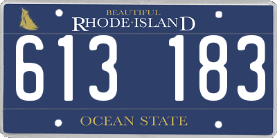 RI license plate 613183