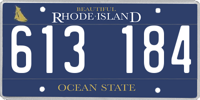 RI license plate 613184