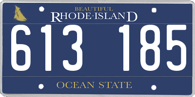 RI license plate 613185