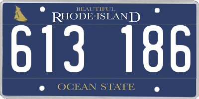 RI license plate 613186