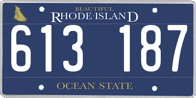 RI license plate 613187