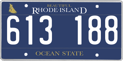 RI license plate 613188